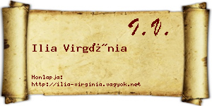 Ilia Virgínia névjegykártya